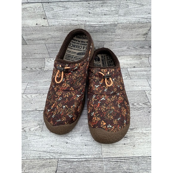 Keen Shoes - Keen Howser II Harvest Slippers Women‎ Sz 11 Brown Multi Abstract Fleece Lined